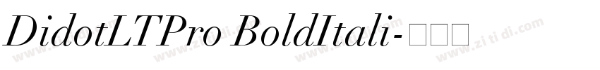 DidotLTPro BoldItali字体转换